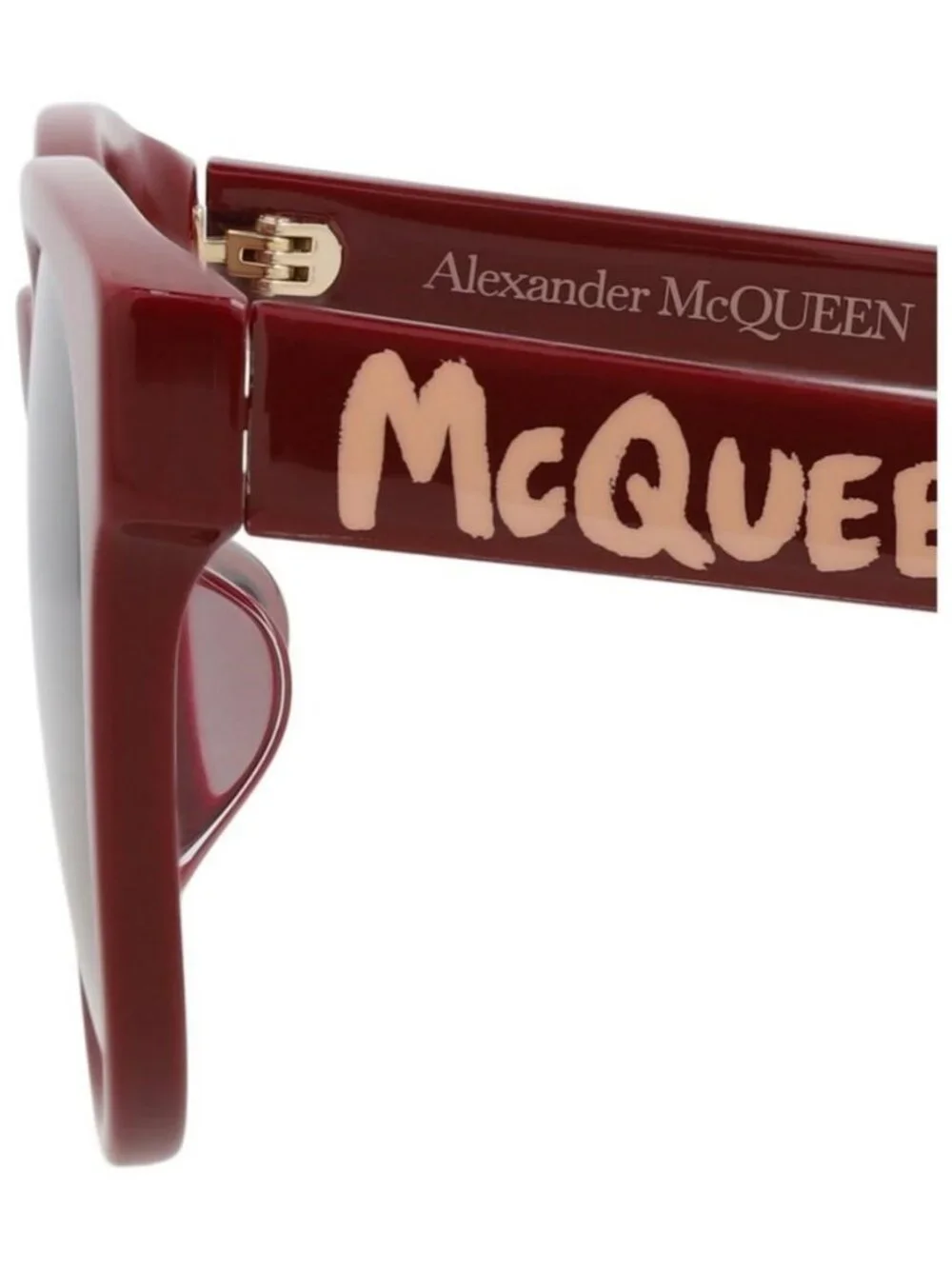 New Alexander McQueen Womens Round/Oval Red Red Red Fashion Designer Sunglasses